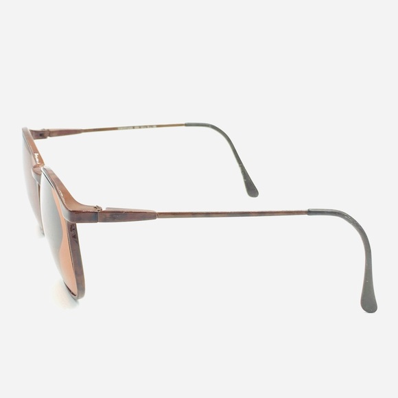 Vintage Sebastiano Brown Oval Sunglasses Frames - Picture 3 of 6